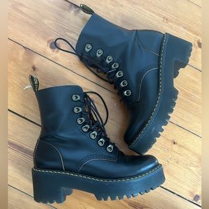 Dr. Martens Leona Platform Leather Boots